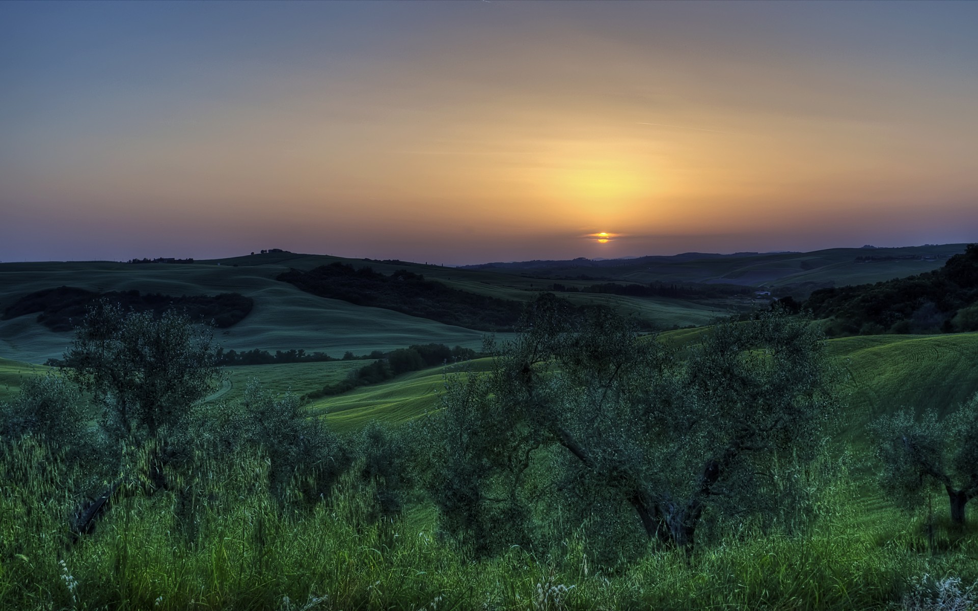 italie coucher de soleil soleil arbres