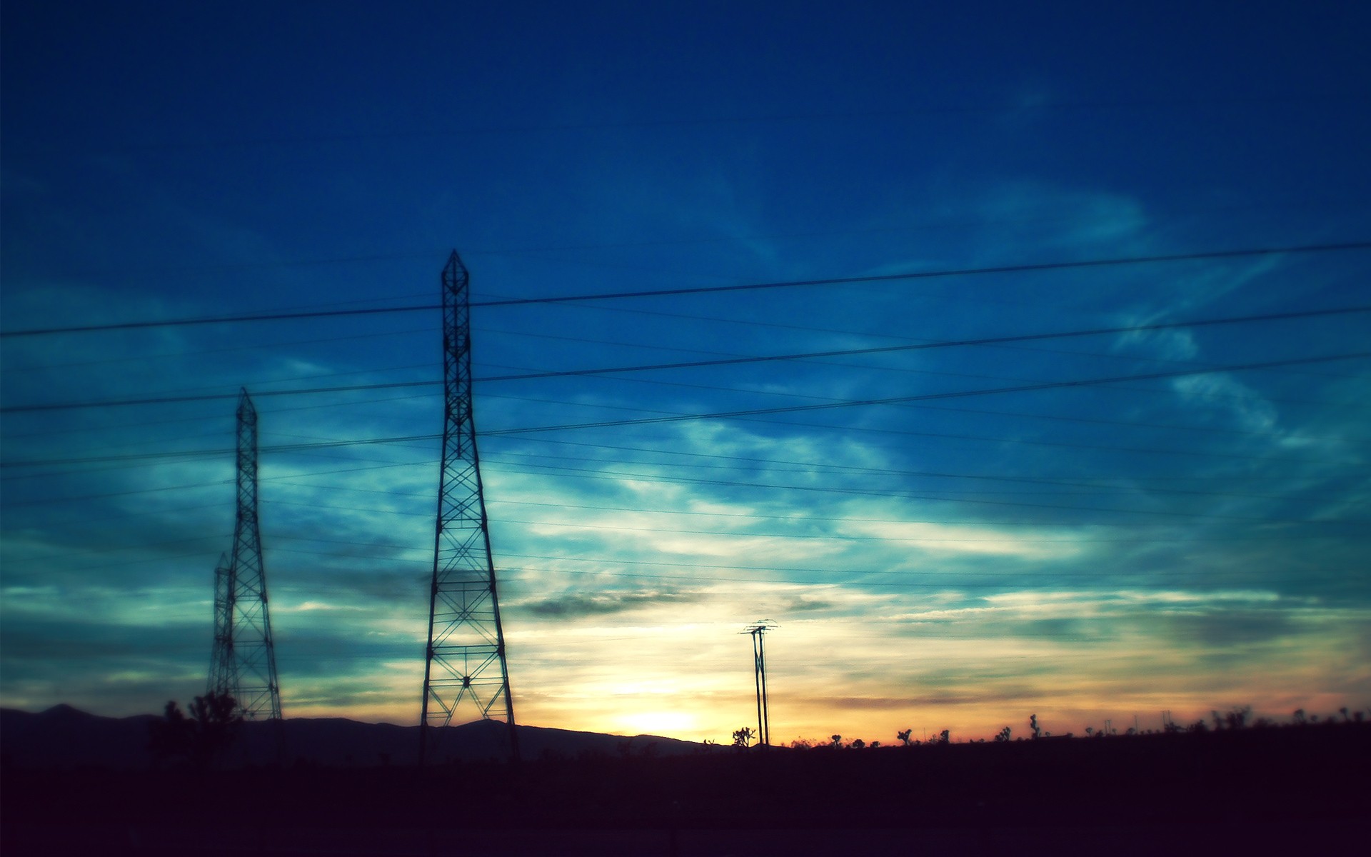 night wire sunset