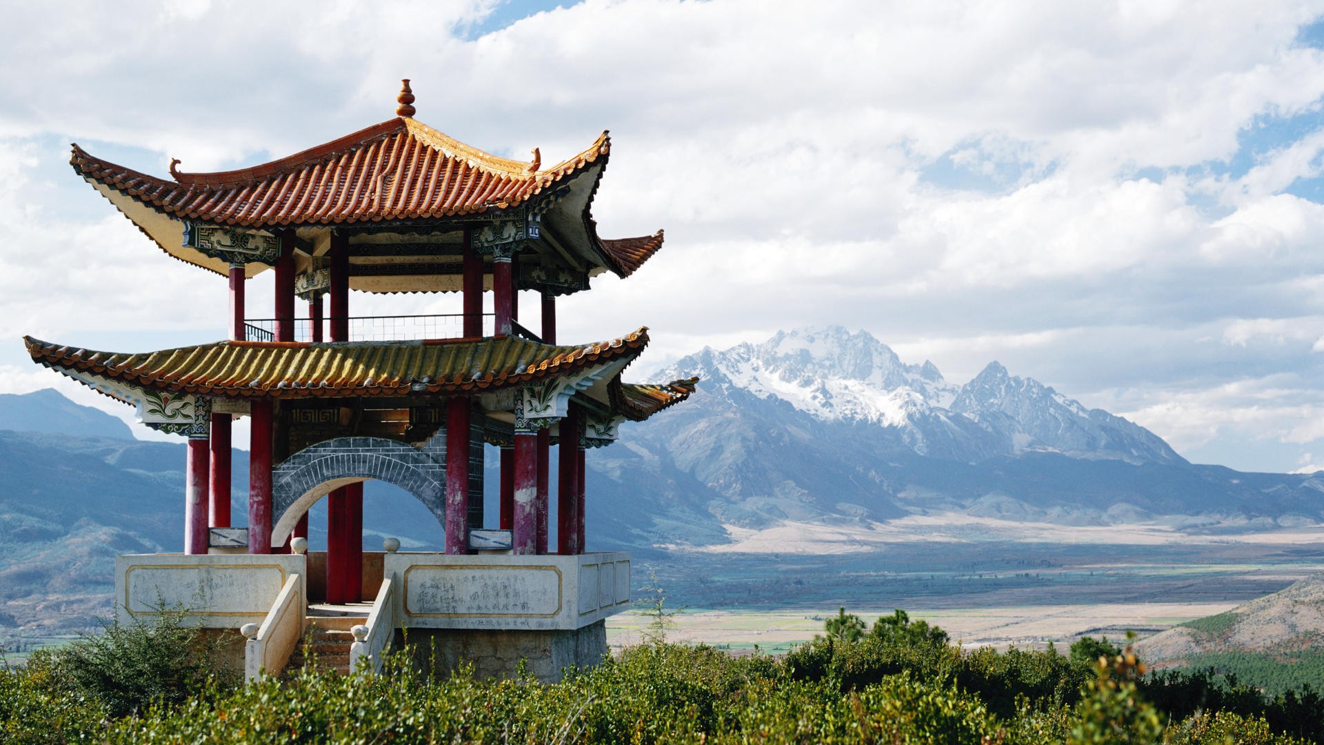 góry śnieżne chiny pagoda