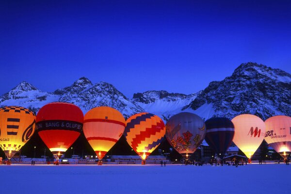 Ballonfestival zum Fliegen in den Himmel