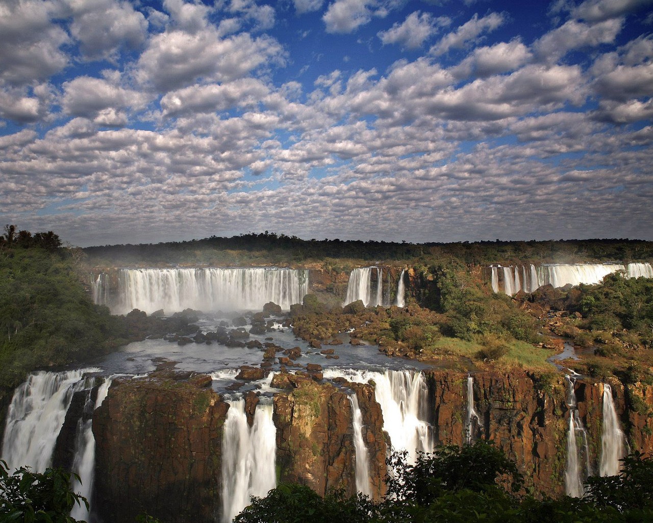 cielo nubes cascada