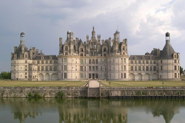 Gothic palace near the pond