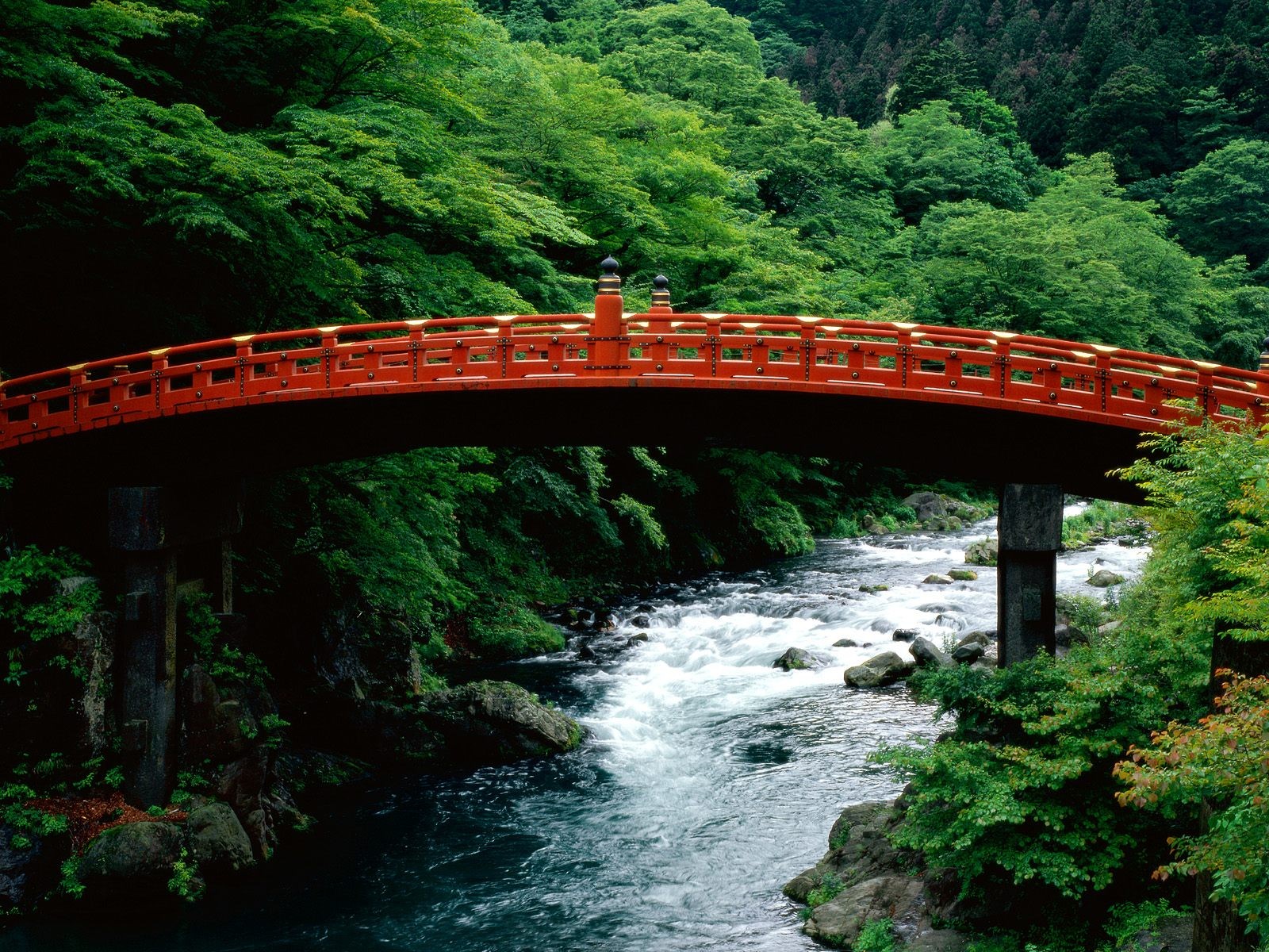 the sacred bridge daiya river nikko japan