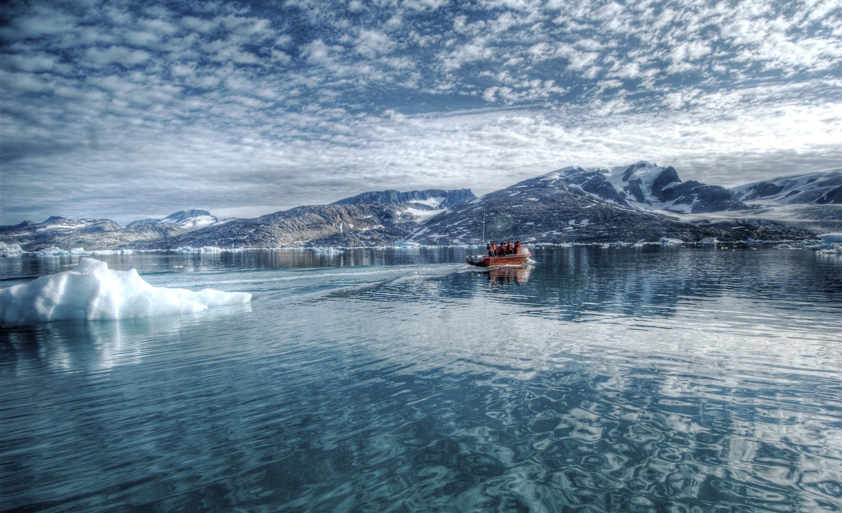 eau glace bateau