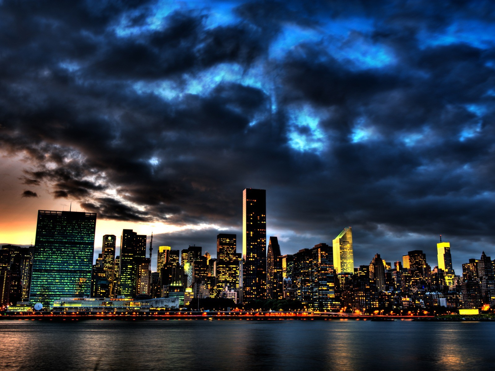 nueva york nubes rascacielos