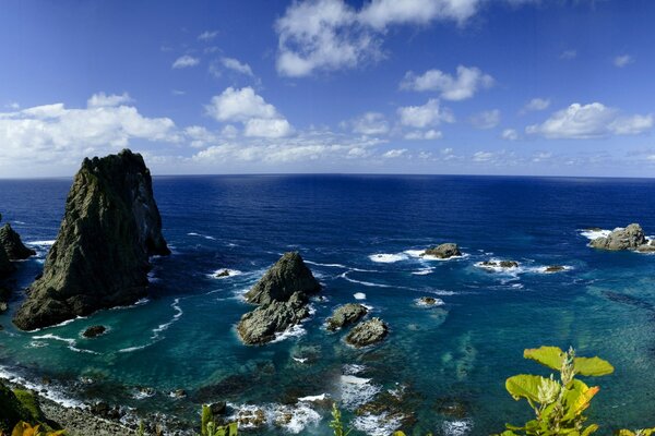 Clean water on the coast of Japan