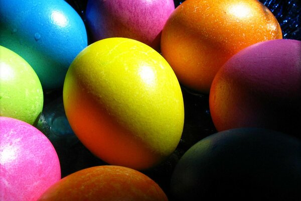 Colorful bright Easter Eggs