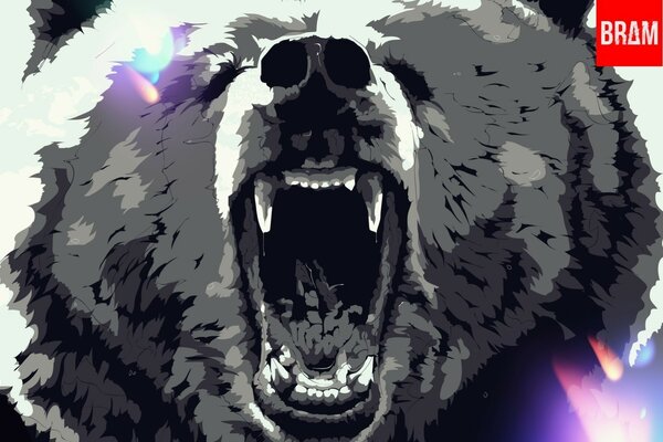 Animal bear in Art style