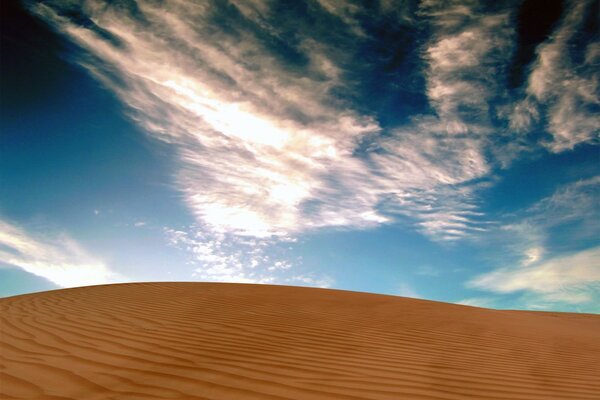 Landscape with desert and sand on a sunny day