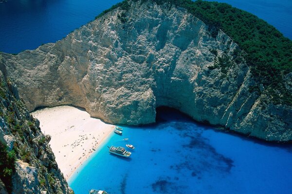 Islands in Greece beautiful view of the lagoon