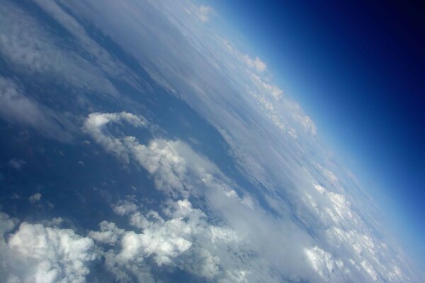 Boundless blue and snowy distance