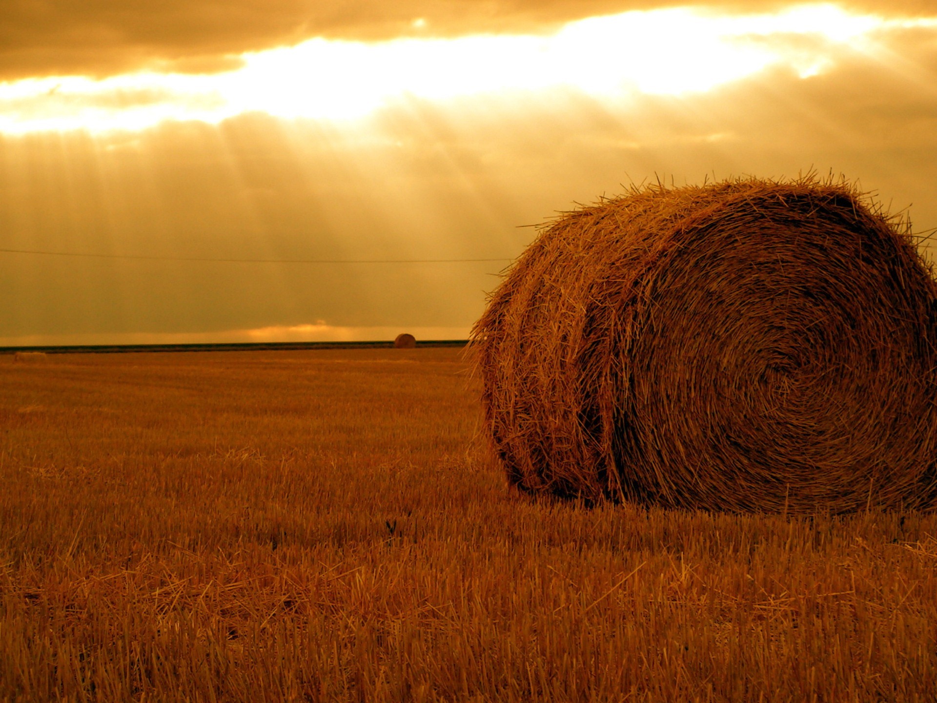 sonne feld stapel