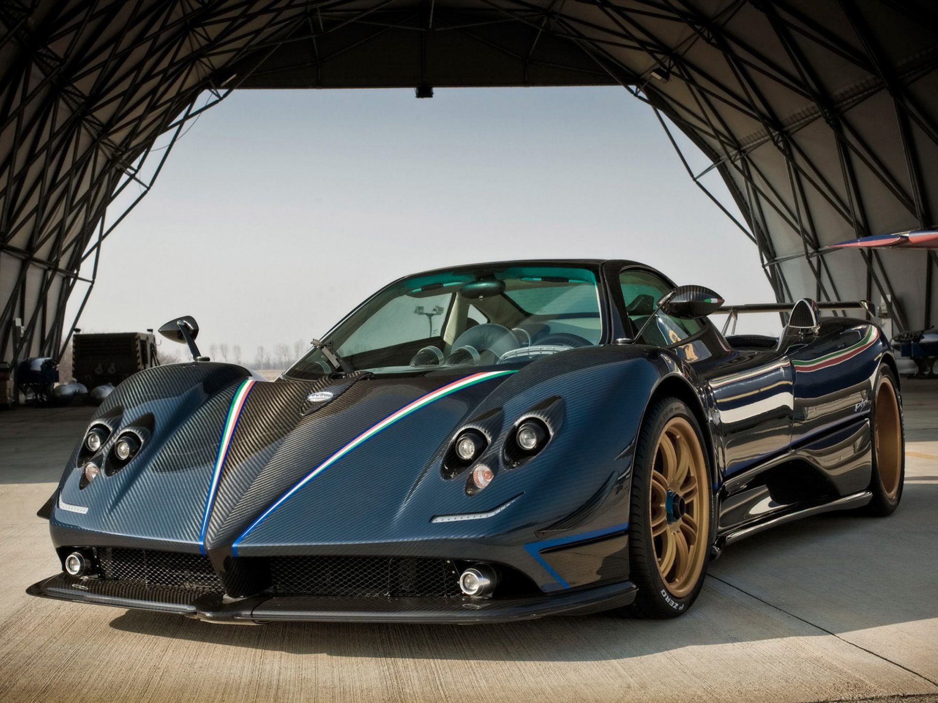 pagani zonda автомобиль машина пагани зонда триколор синий карбон автомобили tricolore углерода