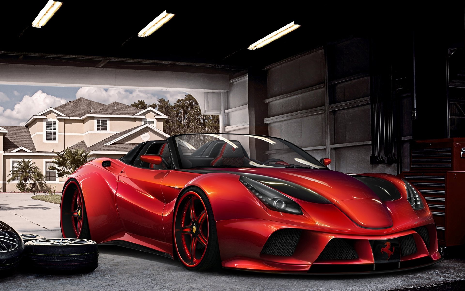 ferrari f12 berlinetta tuning virtual rojo