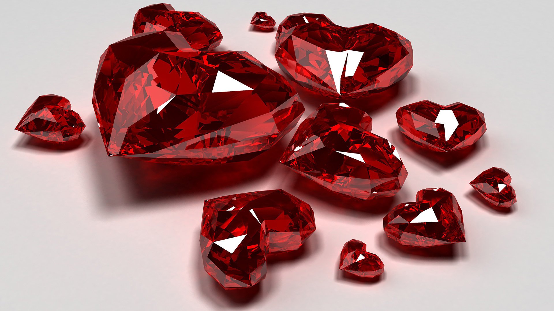 diamantes piedras corazones