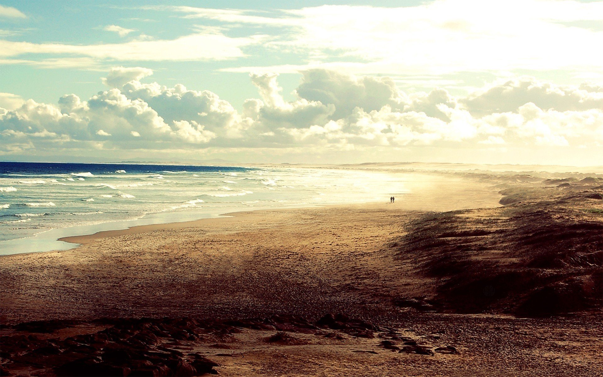 strand menschen sand himmel horizont wellen ozean