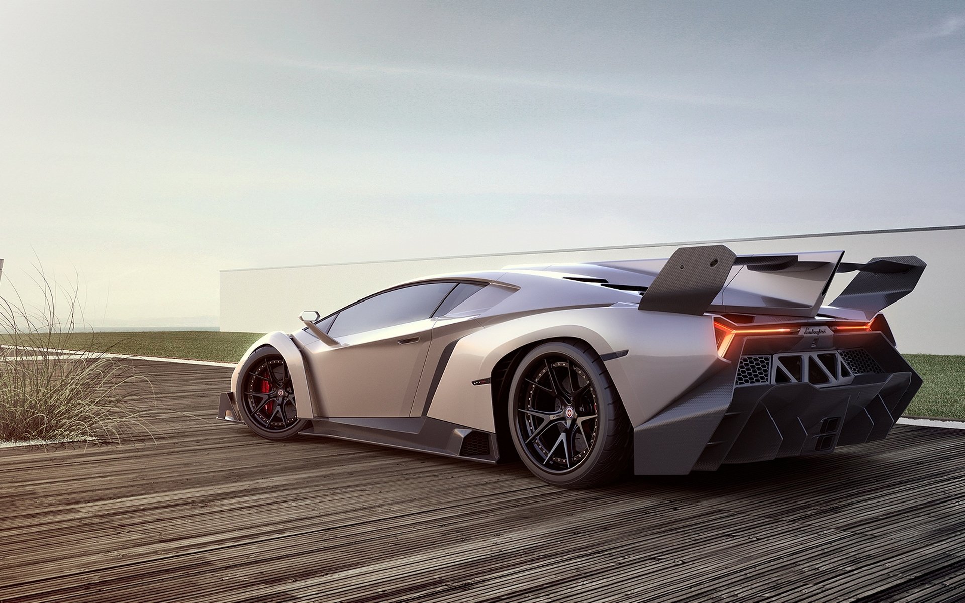 lamborghini veneno серебристо-серый автомобиль суперкар авто ламборгини венено машина серебристо-серая