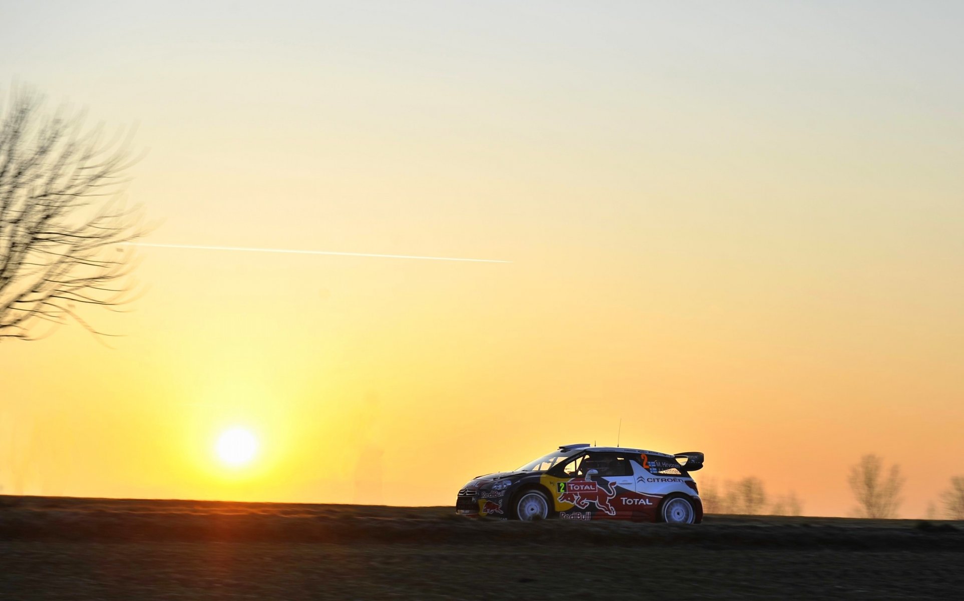 citroen ds3 rallye wrc boue mikko hirvonen citroen coucher de soleil soleil ciel