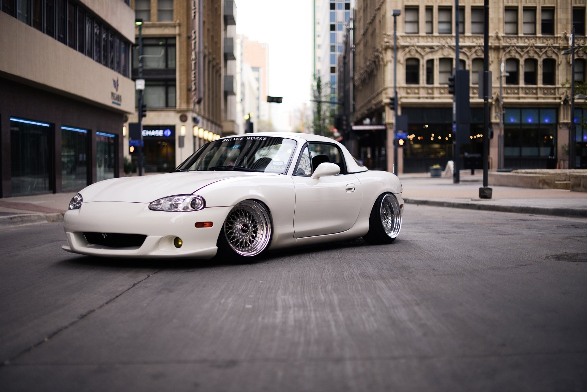 mazda miata posizione bbs bianco