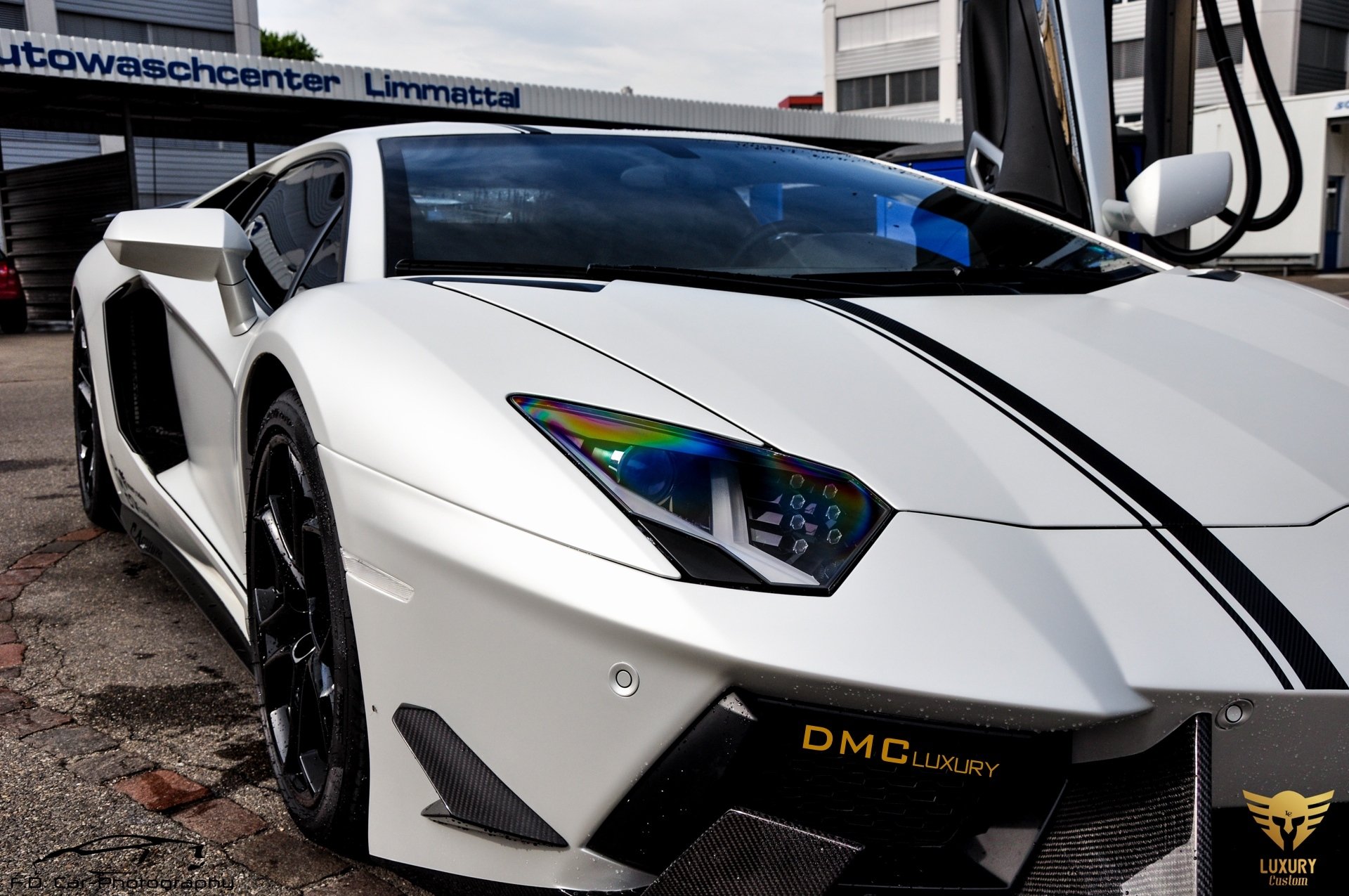 dmc luksusowe lamborghini aventador lp700-4 samochód supercar przednie reflektory