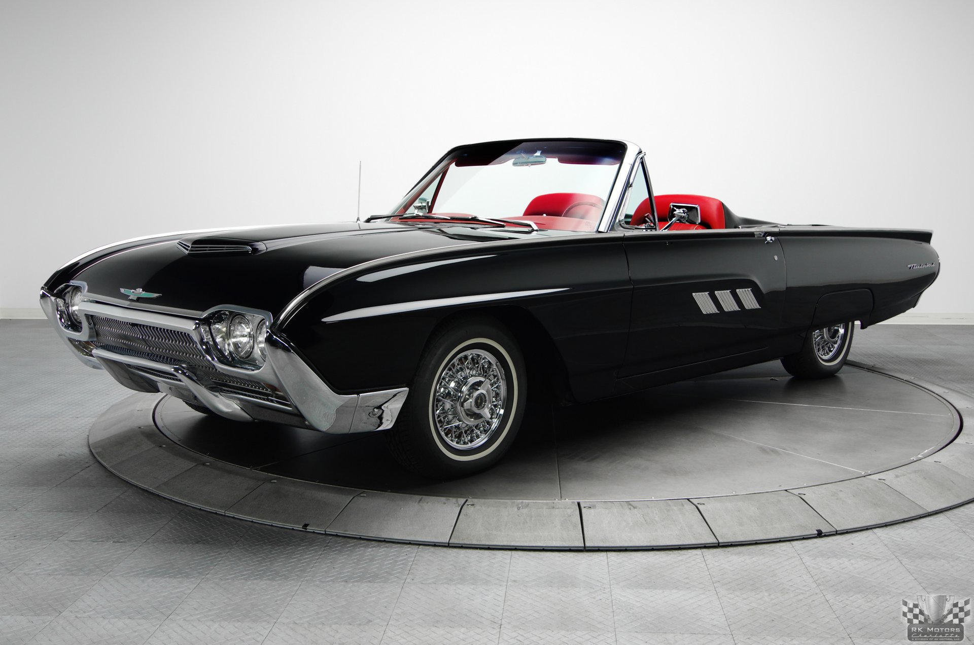 coche clásico ford thunderbird convertible 428 v8 roadster negro 1963