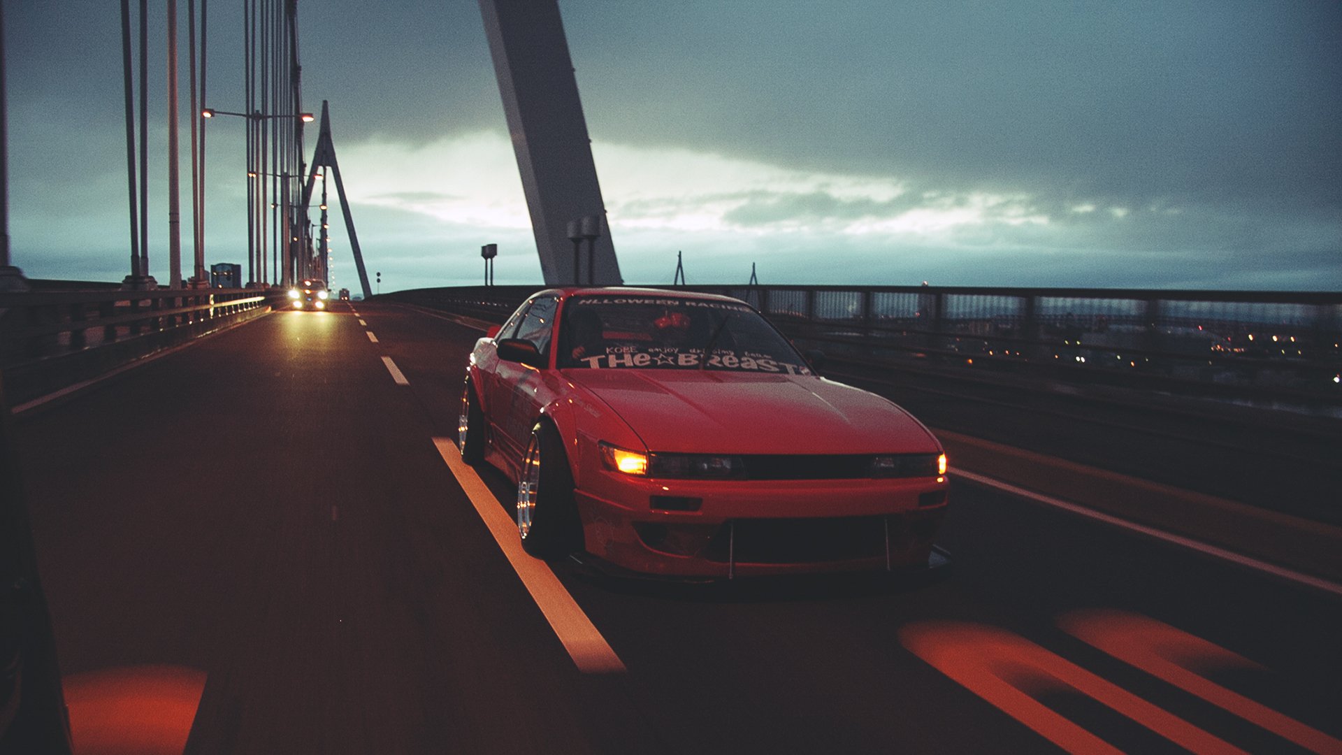 nissan silvia bewegung nissan brücke nacht