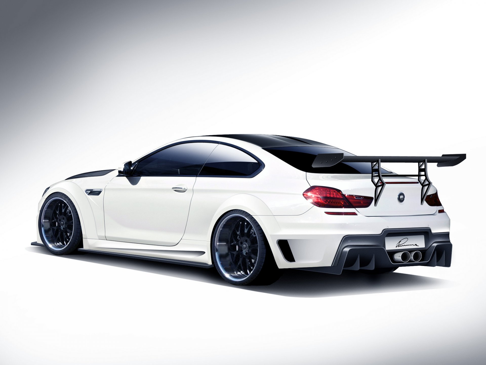 bmw série 6 m6 lumma design clr 6 m arrière blanc bmw blanc tuning kit carrosserie