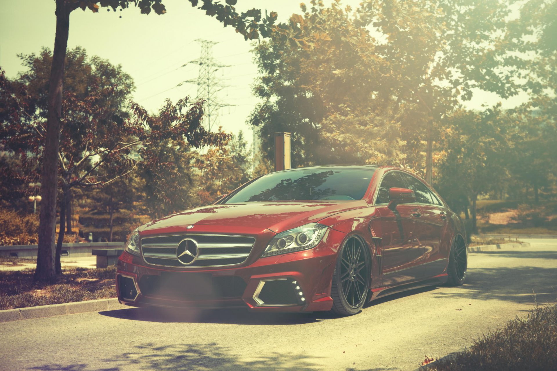 mercedes-benz cls-klasse cls 63 rojo frente mercedes benz