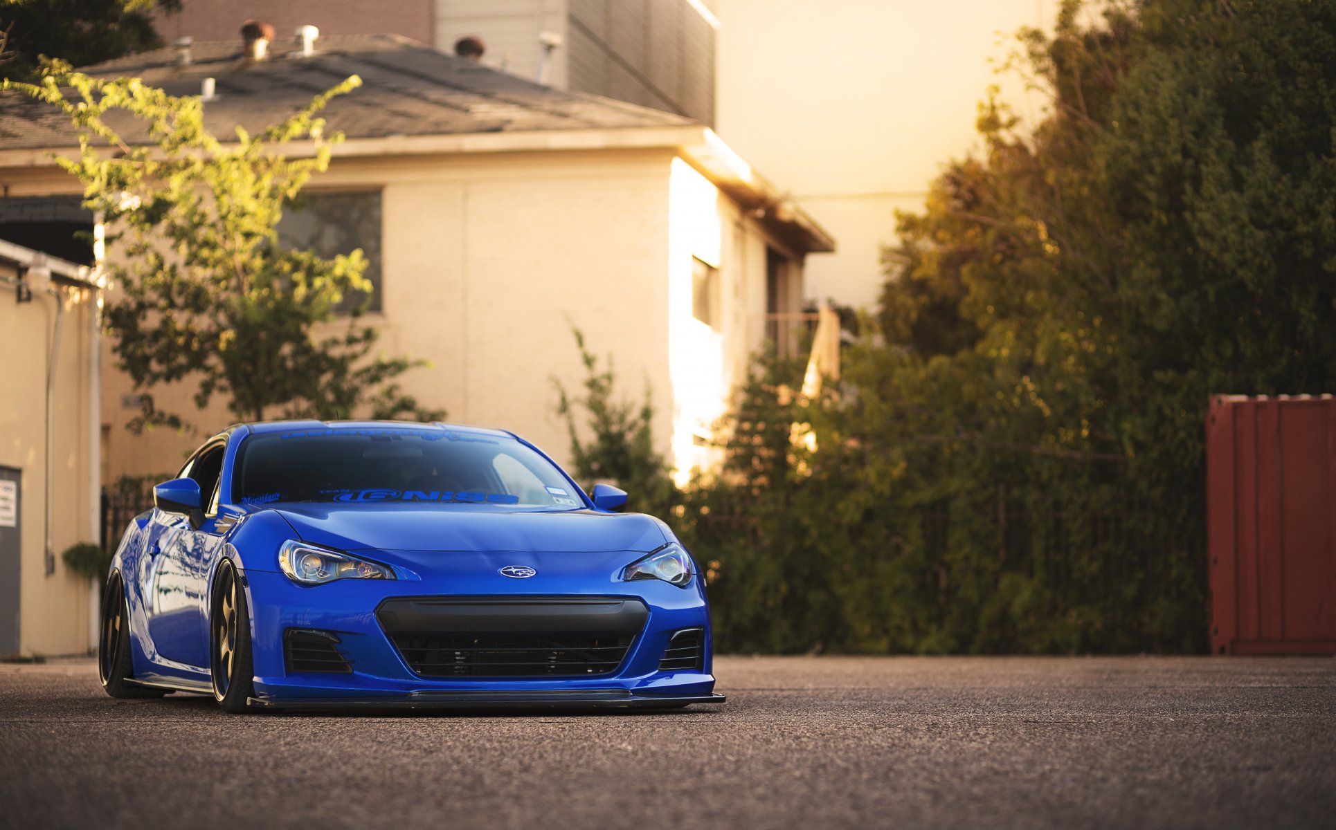 ubaru brz azul frente subaru brz coche deportivo coupe