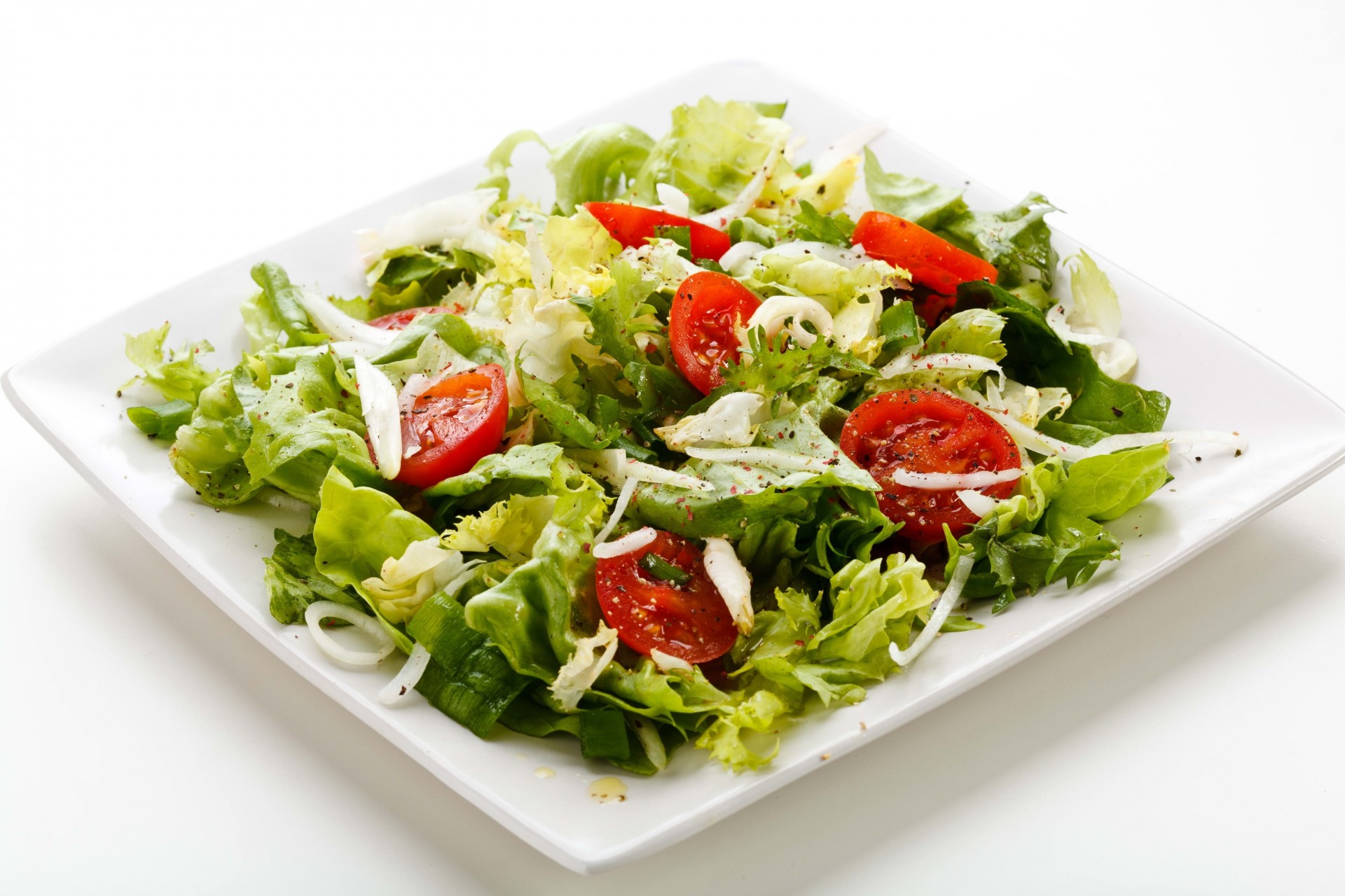 weißer hintergrund salat tafel