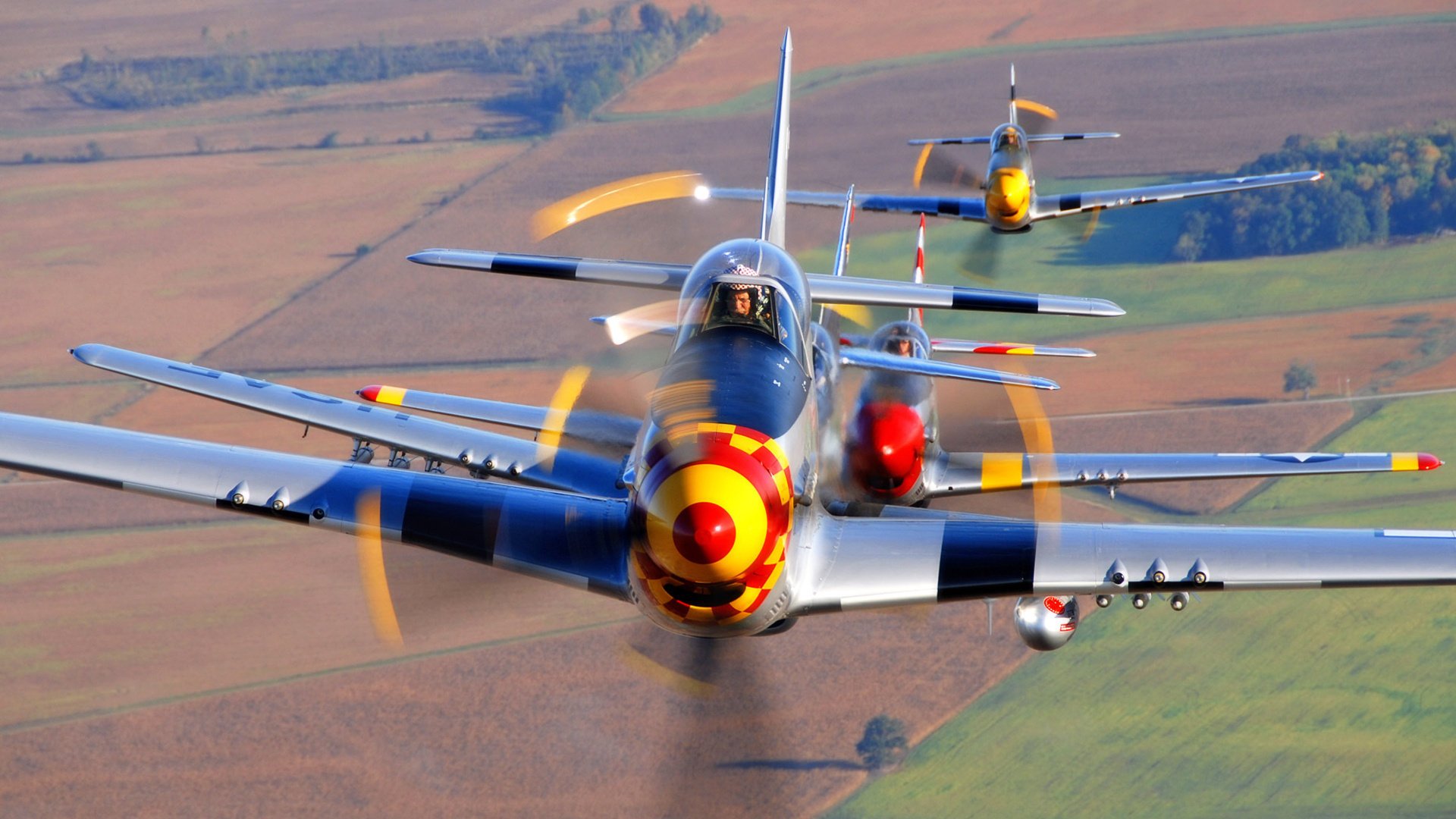 p-51 mustangs vol groupe