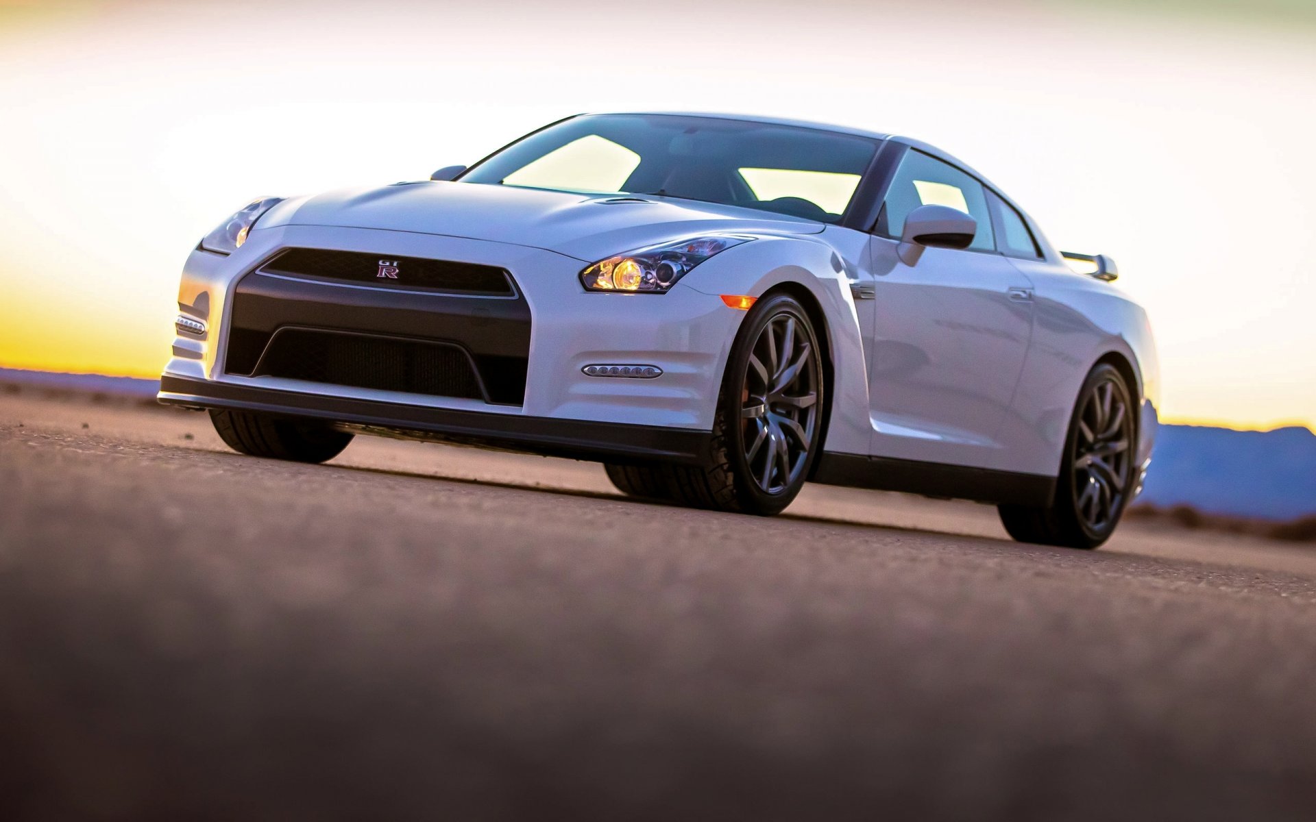 nissan gt-r blanco frente faros auto nissan