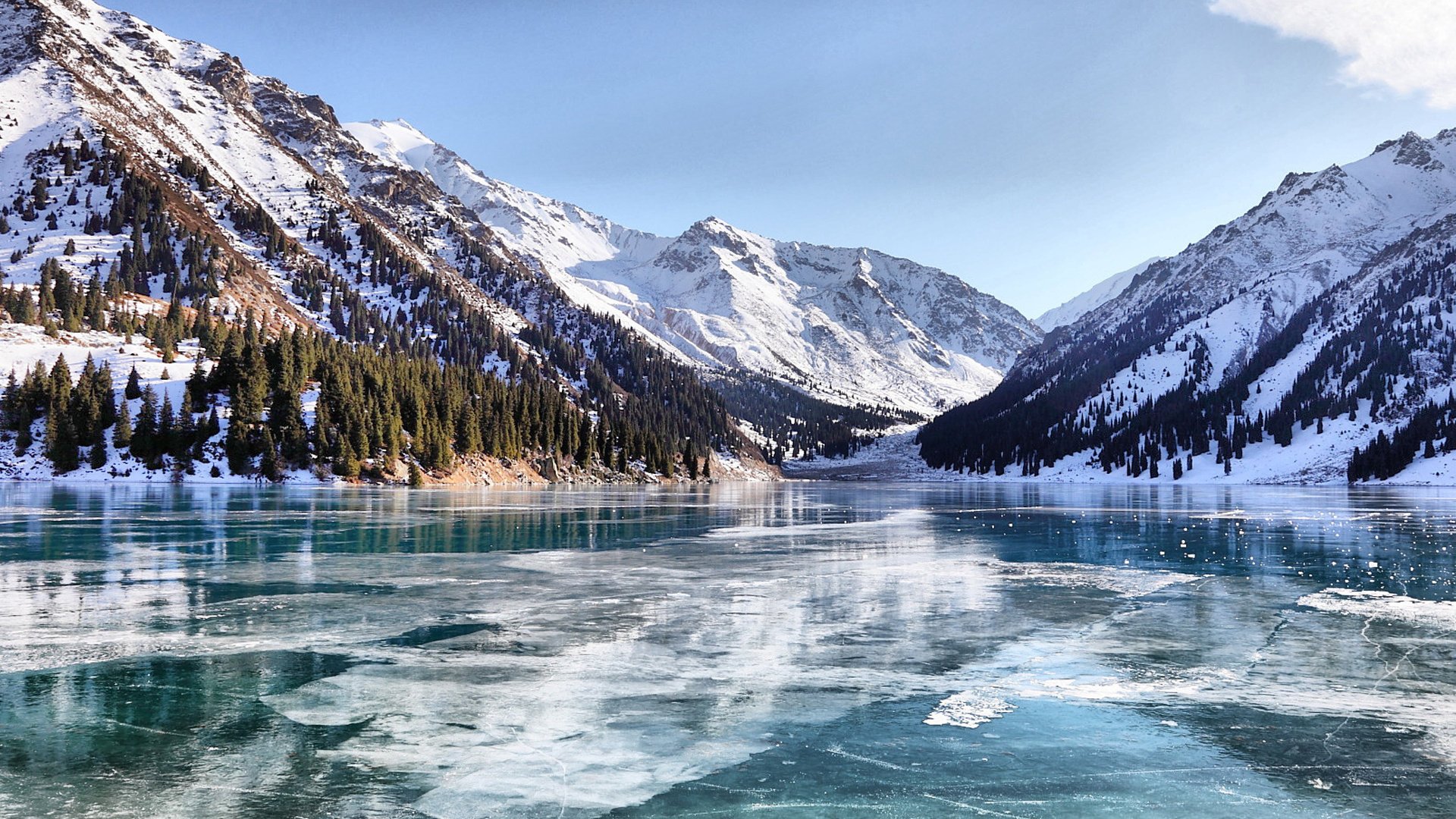 almaty lago bao invierno