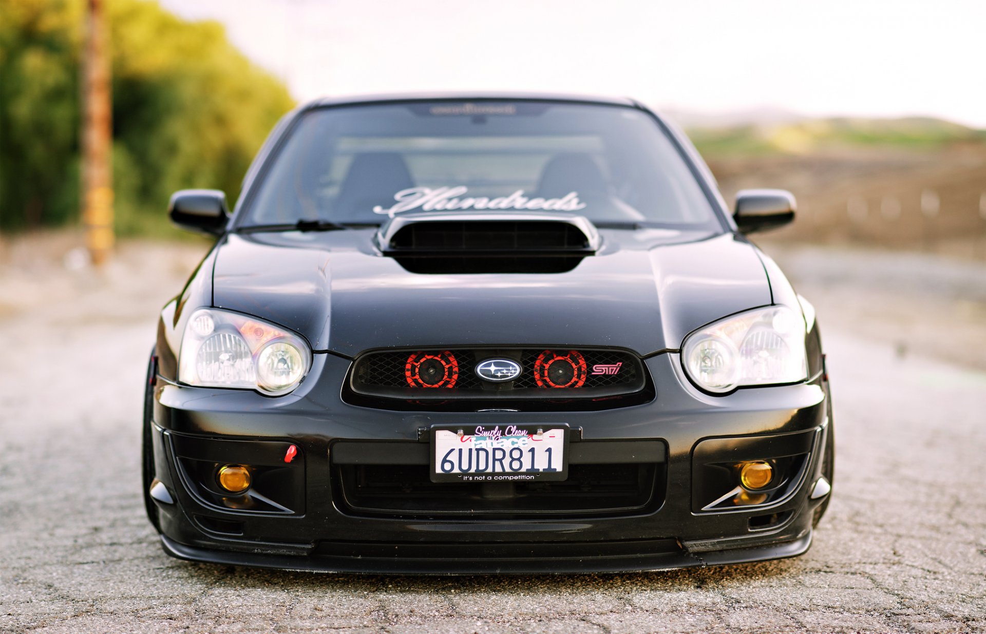 ubaru impreza wrx sti black subaru black front