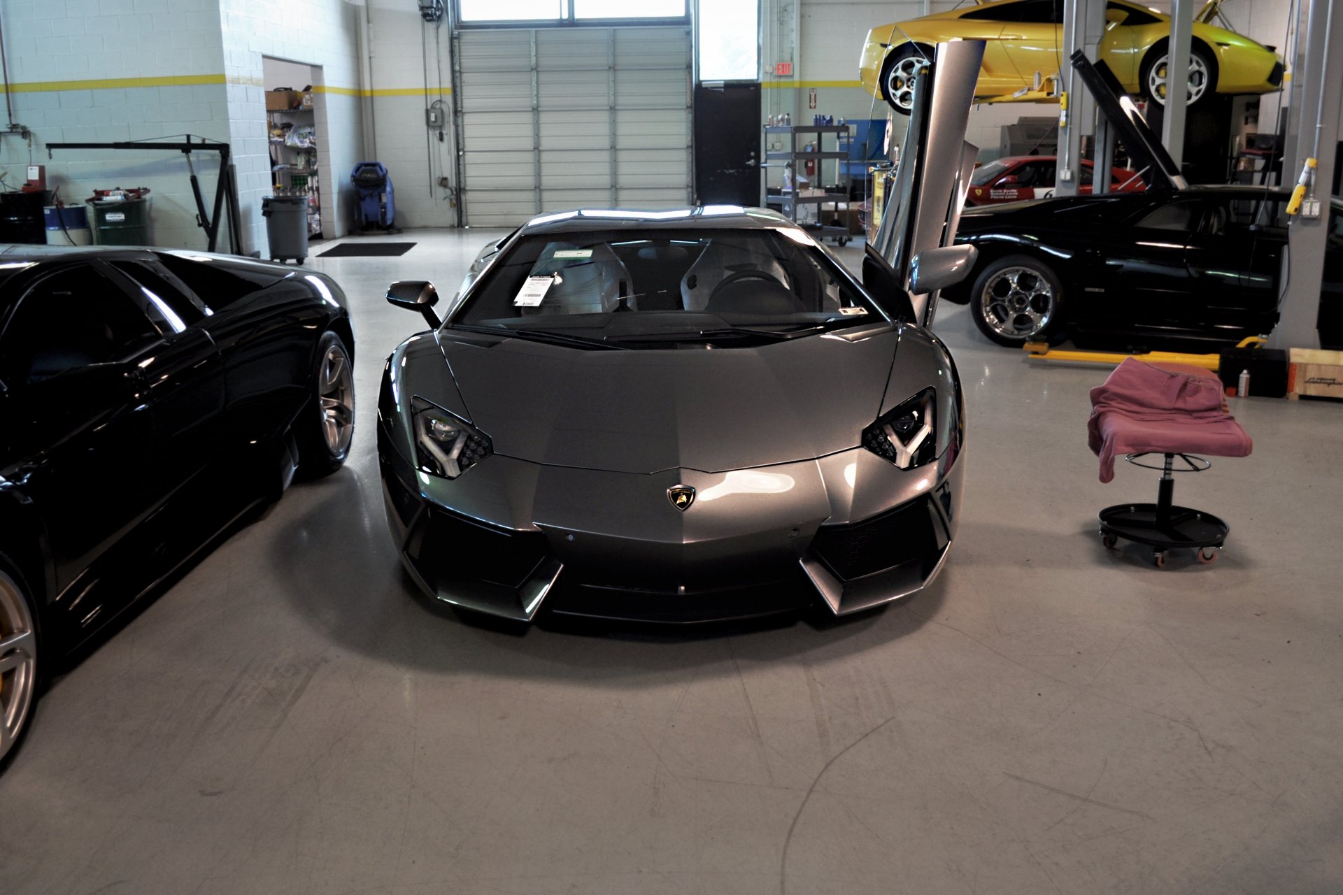 lamborghini aventador lp700-4 gris murcielago gallardo lamborghini aventador mursielago gallardo taller