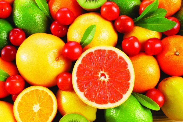 Citrus mood lemons berries tangerines