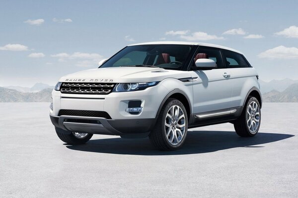 White rend Rover nel deserto bianco