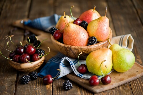 Frutas en la pizarra fondos de Escritorio