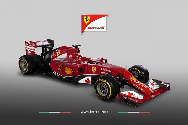 Ferrari-Rennwagen in roter Farbe