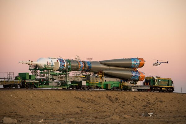 Baikonur Raumschiff Lieferung