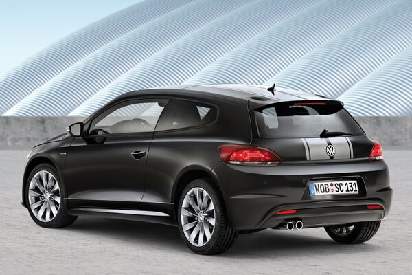 Negro Volkswagen scirocco vista trasera