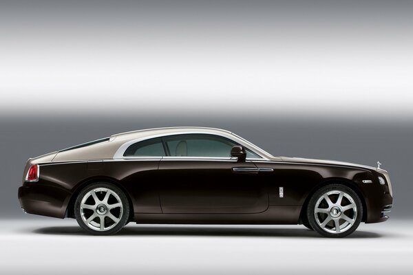 Rolls Royce de corteza sobre fondo gris