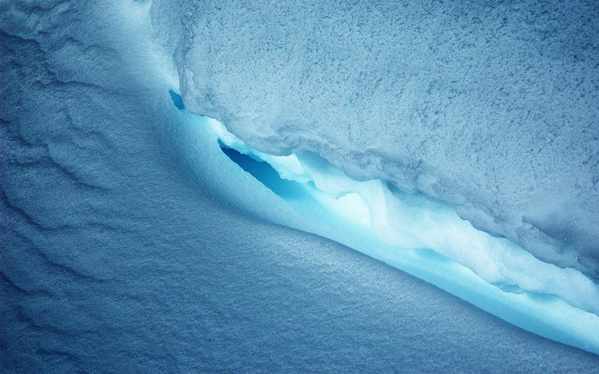 nieve hielo azul