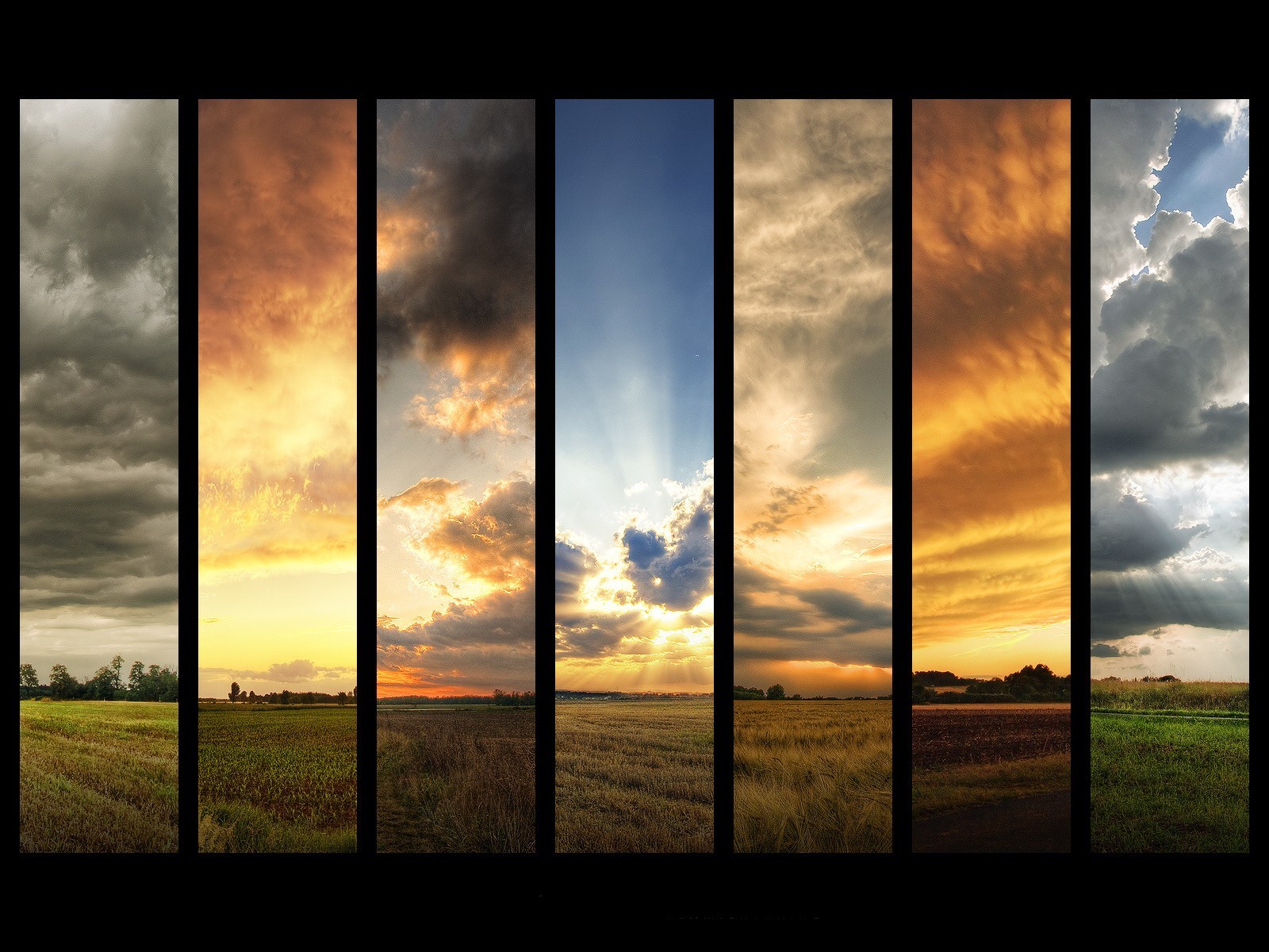 streifen wolken feld