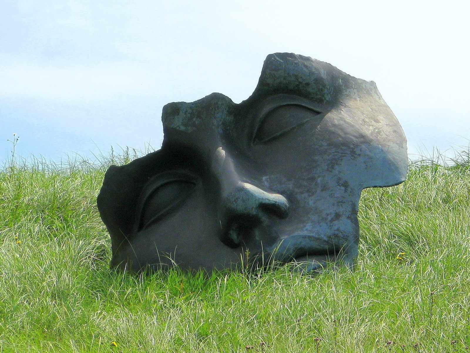 grass face monument