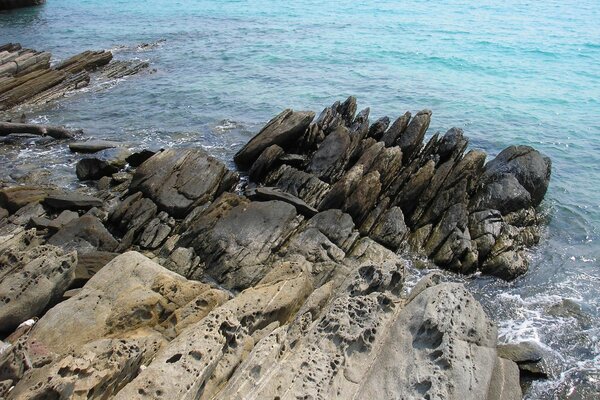 Rocas piedras mar agua