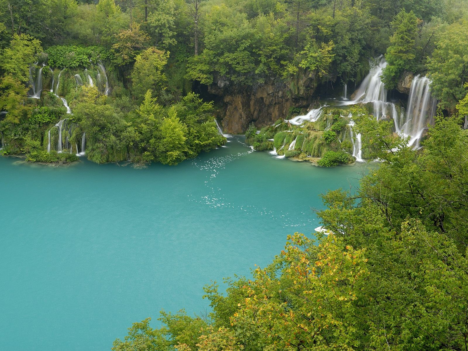 плитвицкие озера вода водопады деревья