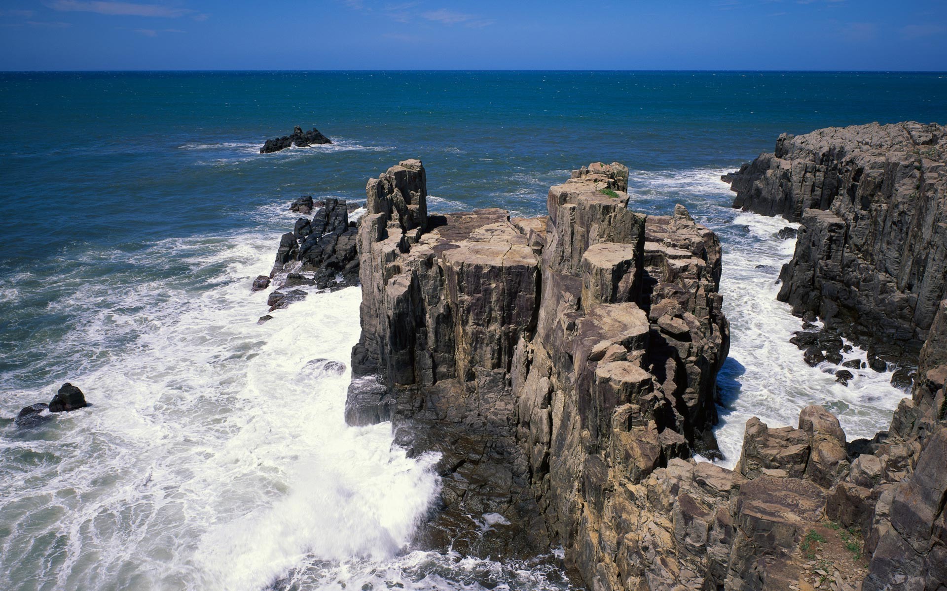 himmel wasser meer felsen