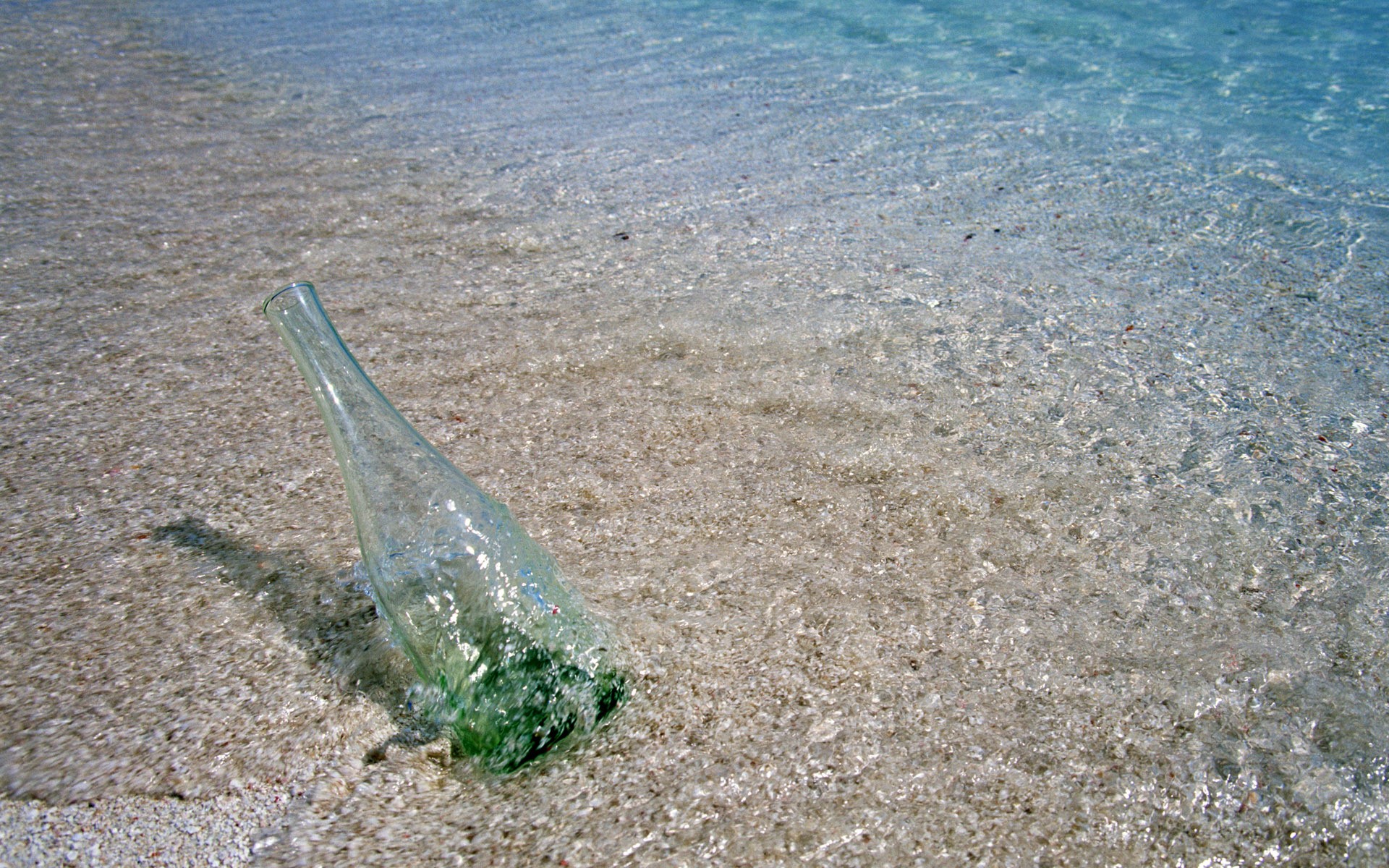 mer bouteille été nature