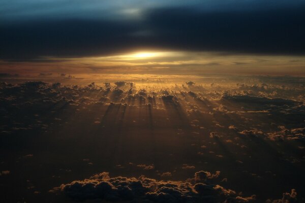 Magical clouds at sunset